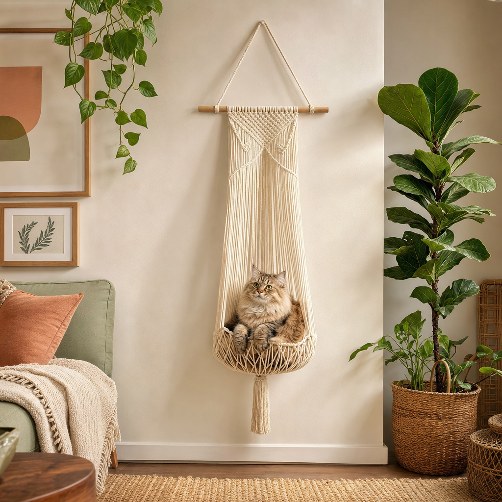 Purrch™ Handwoven Cat Bed